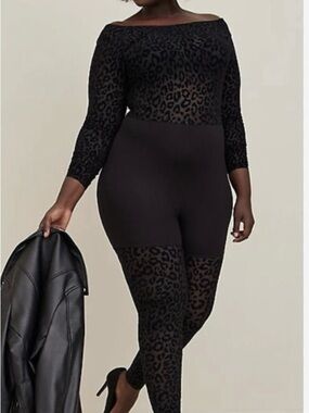 TORRID CAT SUIT - FULL LENGTH - LEOPARD ANIMAL PRINT SIZE 4x